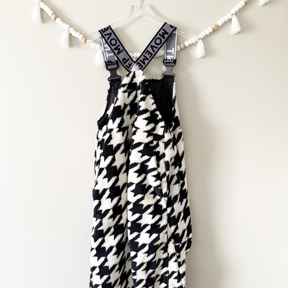 NEW FP Movement Hit The Slopes Fleece Overalls Houndstooth Medium - Picture 12 of 13